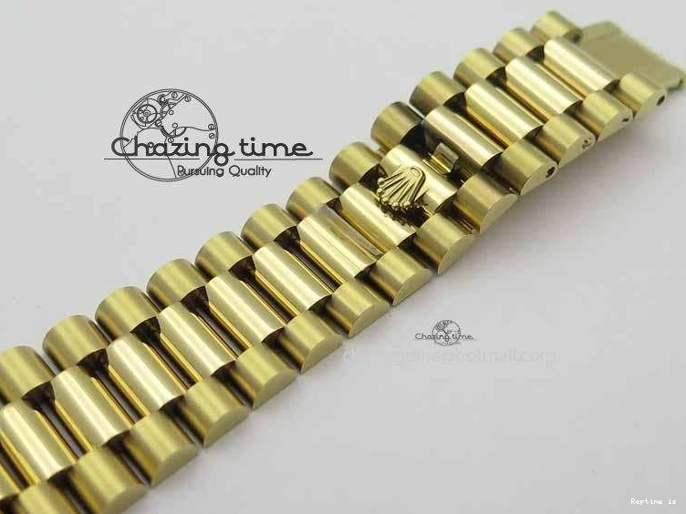 0106 Day Date 40mm YG BP Maker Best Edition Black Dial Diamond Bezel On YG Bracelet A Soft 3681